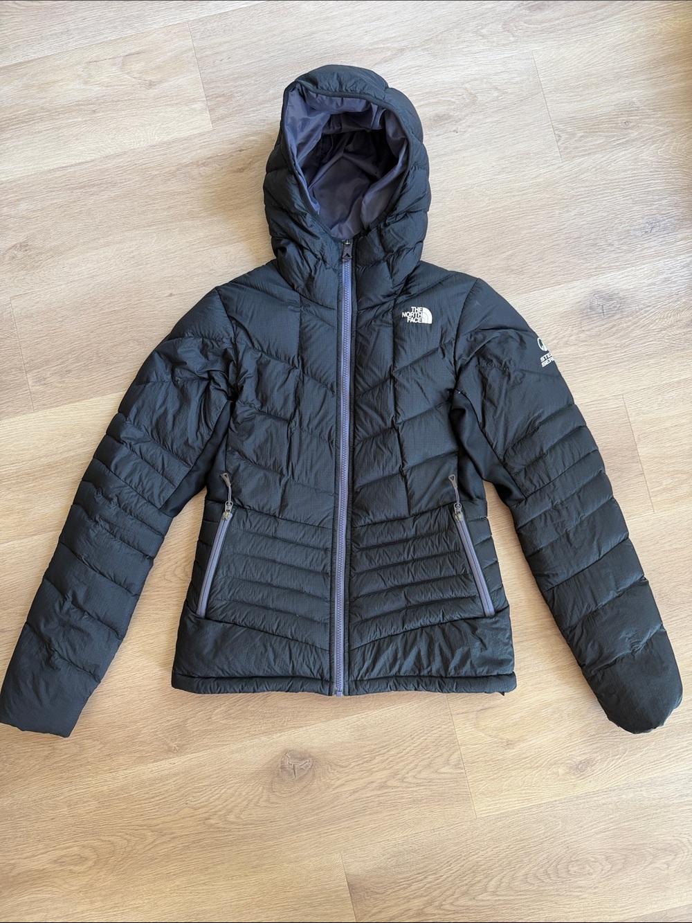 The North Face Black Quilted Hooded Insulated Jacket